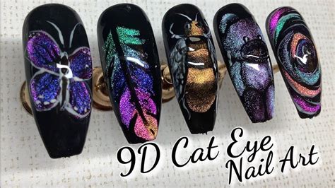 9d Cat Eye Nail Art Magnetic Nail Art Hand Painted Eye Nail Art