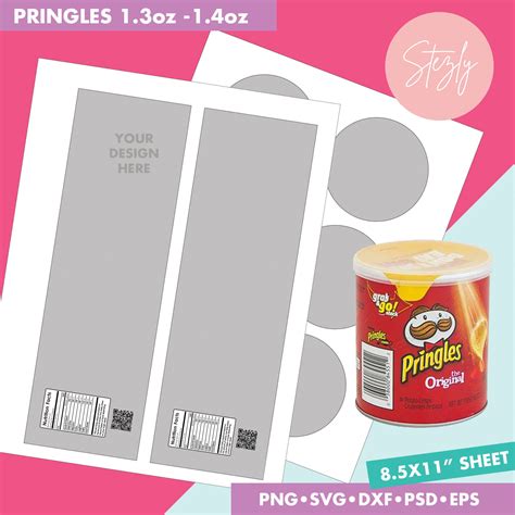 Pringles Oz G Topper Template With Nutritional Facts Etsy