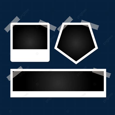 Black And White Photographic Paper Polaroid Abstract Shapes Vector Hd, Photo, Polaroid ...