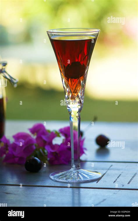 Cherry brandy in jar hi-res stock photography and images - Alamy