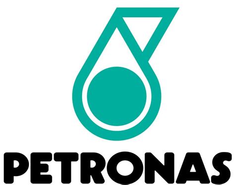 The Logo For Petronas Is Shown In Black And Green On A White Background