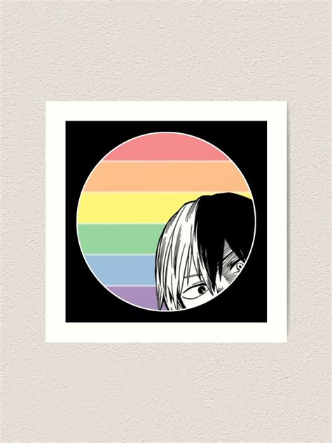 Shoto Todoroki Pride Funny Face Art Print For Sale By Med00 Redbubble