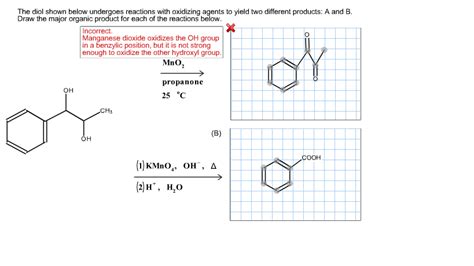 Solved The Diol Shown Below Undergoes Reactions With Oxid