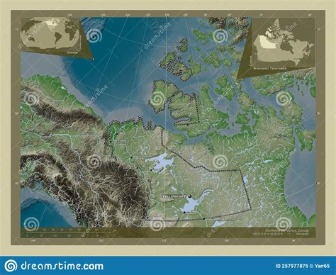 Northwest Territories Canada Wiki Labelled Points Of Cities Stock