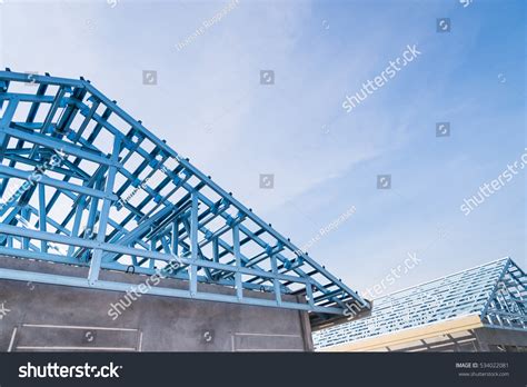 Structure Steel Roof Frame Building Construction Stock Photo (Edit Now ...