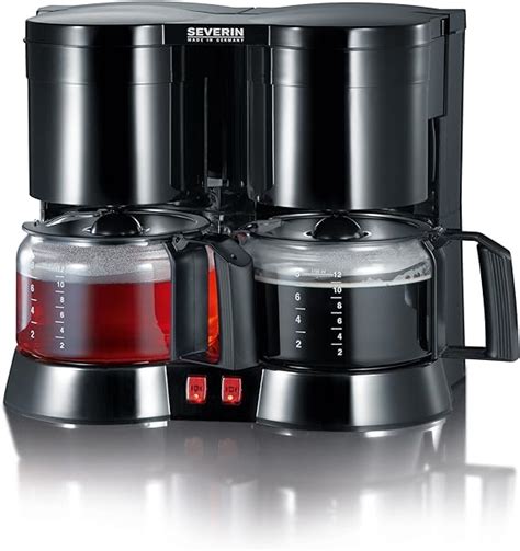 Severin KA 5802 Duo Filterkaffeemaschine Mit Glaskannen Schwarz Amazon