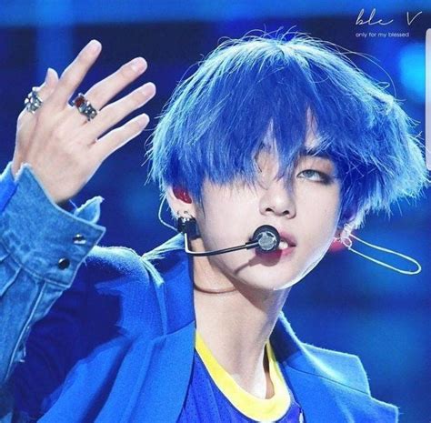 Blue Haired Taehyung Bts Hair Colors Blue Hair Taehyung