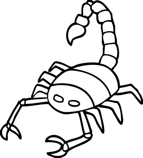 line drawing cartoon of a scorpion 12182226 Vector Art at Vecteezy