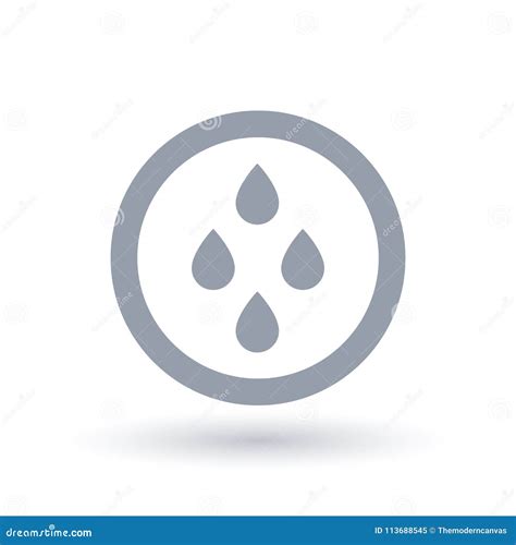 Rain Water Weather Icon Raining Waterdrop Symbol Stock Vector