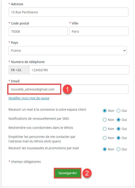 Comment Modifier Mon Adresse Mail De Contact Lws