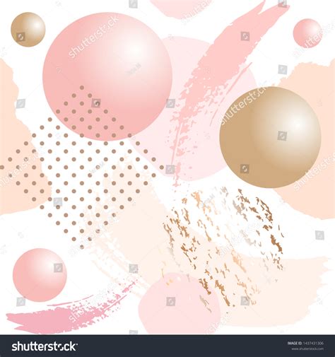 Seamless Pattern Peach Pink Gold Nude Stock Vector Royalty Free 1437431306
