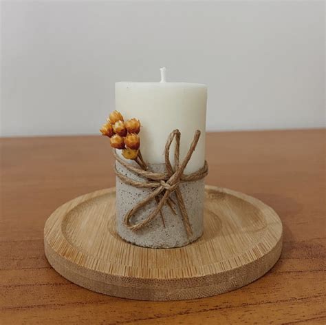 Kit 10 Mini Velas Aromáticas para Lembrancinha em Concreto Elo7