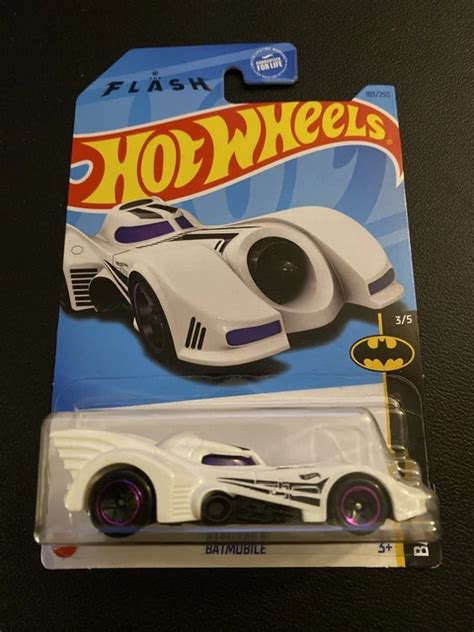 HOT WHEELS BATMOBILE DC The Flash Batman Series blanc moulé sous pression échelle EUR