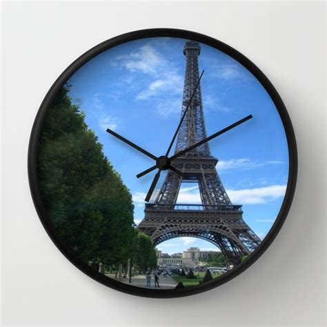 Eiffel Tower Wall Clock By Fpstudio Society6 Eiffel Tower Wall