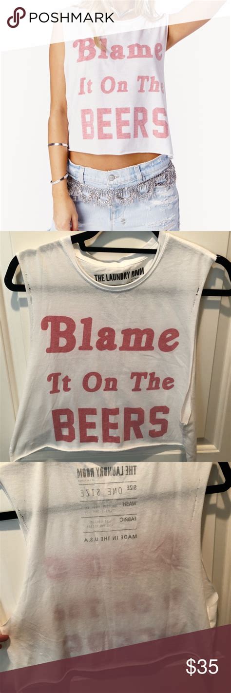 Blame It On The Beers Cropped T Shirt Crop Tshirt Clothes Design Women