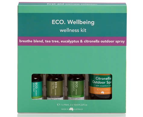 Eco Wellbeing Wellness Kit Essential Oil 4 Pack Nz