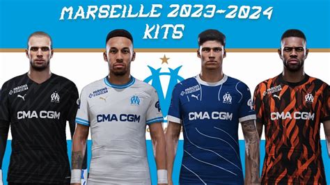 Olympique Marseille New Season Kits 2023 2024 PES2021 Sider