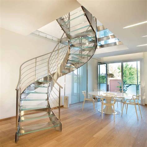 20 Amazing Glass Spiral Staircase Designs