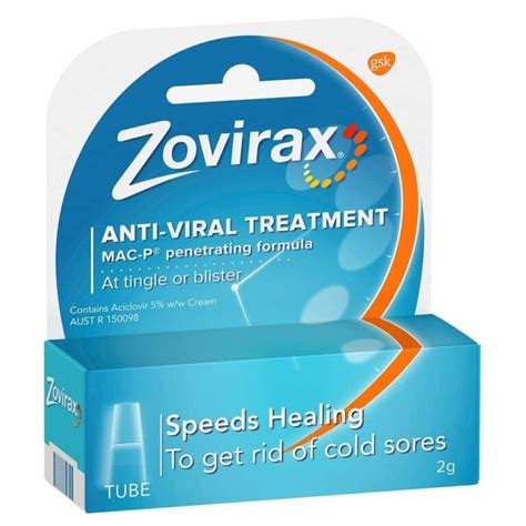 Zovirax Cold Sore Treatment Cream 2g Tube Discount Chemist