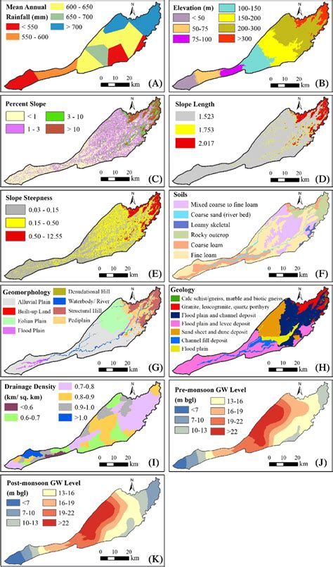 Thematic Layers Used For Estimating GPI A Mean Annual Rainfall B