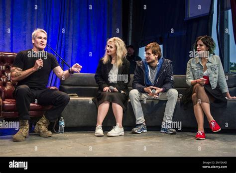 Nadya Tolokonnikova Pyotr Verzilov Masha Alekhina And Henry Rollins Speak During The Pussy