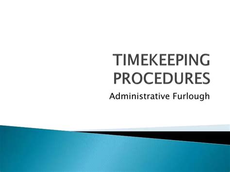 Ppt Timekeeping Procedures Powerpoint Presentation Free Download