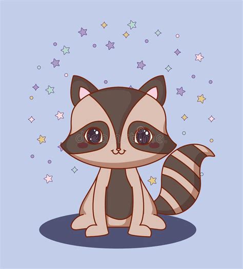 Kawaii Raccoon Stock Illustrations 1176 Kawaii Raccoon Stock