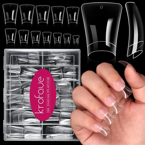 Amazon Krofaue Duck Nail Tips 240pcs Clear Nail Tips Soft Gel