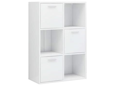 Armoire De Rangement Blanc Brillant X X Cm Agglom R Conforama