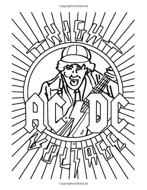 Color Me Rock And Roll Coloring Book About Classic Rockers