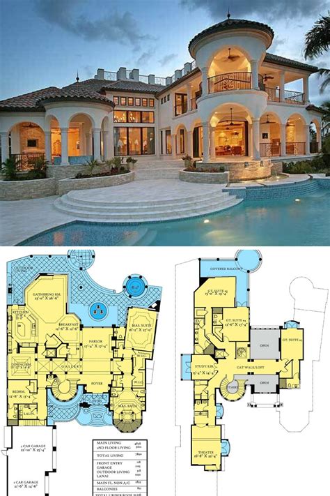 Mediterranean Mansion Floor Plans