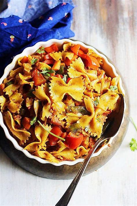 Masala Pasta How To Make Pasta Indian Style Pasta Cook Click N Devour