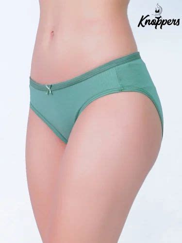 Plain Knoppers Women Bikini Cotton Green Panty XL Size At Rs Piece In New Delhi