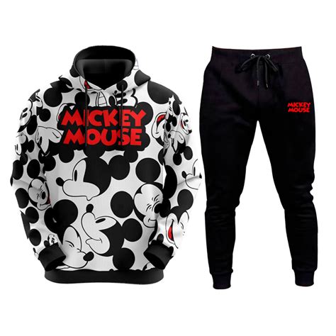 Kit Conjunto Blusa De Moletom E Cal A Infantil Mickey Mouse E Minnie