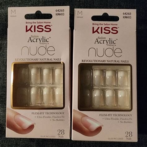 KISS Acrylic French Nude Press On Nails Set Of 2 In 2024 Impress Nails Press On Nails Nail Set