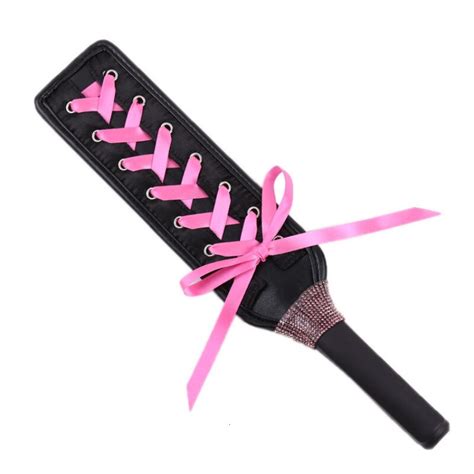 Sexy Faux Leather Heart Hole Spanking Paddle Slave Punish Sex Toys For