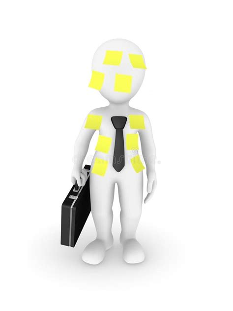 Sad 3d Man Stress Concept Stock Illustration Illustration Of Cartoon