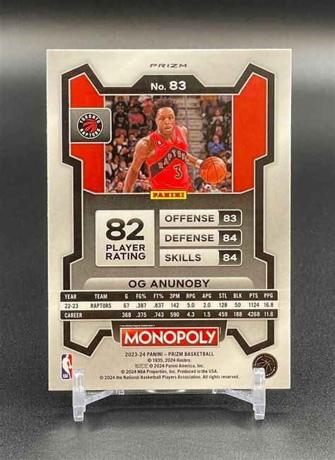 2023 24 Monopoly Prizm 83 OG ANUNOBY SSP Monopoly Running Man EBay