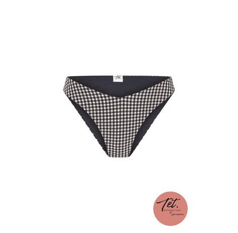 Buy Julie Bikini Bottom Black White Checker TET Responsible Wear