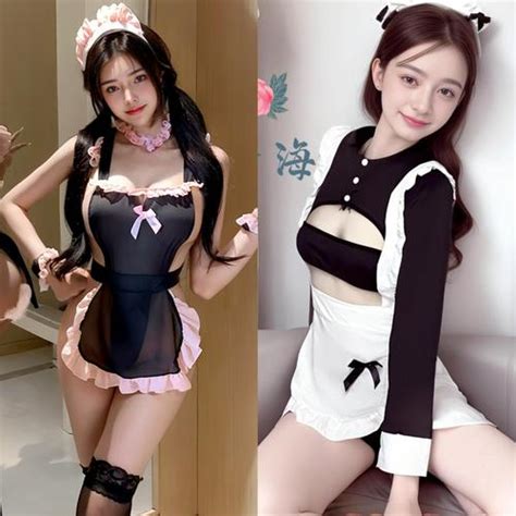 Jual Sexy Lingerie Seksi Sexy Set Cosplay Custom G String Model Waitress Varian A Jakarta