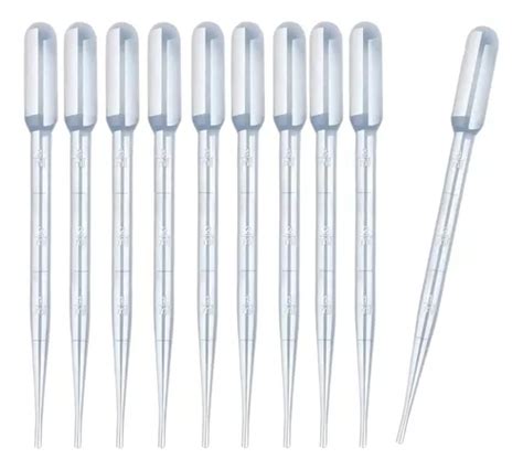 Kit 100 Pipeta Pasteur Plastica 3ml