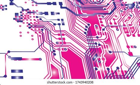 Circuit Board Technology Information Pattern Concept Stock Vector