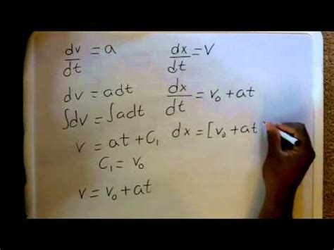 Deriving The One Dimension Motions Equations YouTube