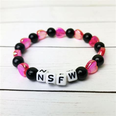 Nsfw Bracelet Mature Content Sex Positive Aesthetic Etsy Kandi