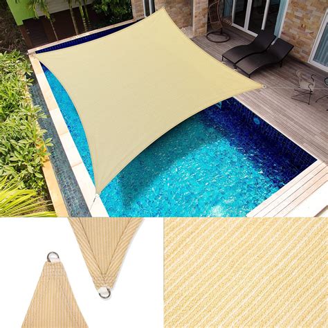 Amazon ShadeMart 6 X 6 Beige Sun Shade Sail Square SMTAPR1216