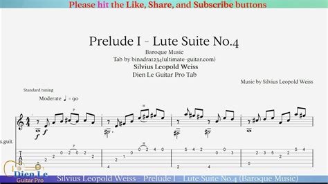 Prelude I Lute Suite No Baroque Music Silvius Leopold Weiss