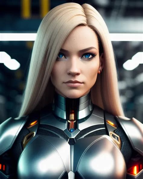 Cyborg As A Female Beautiful Perfect Ai Photo Generator Starryai