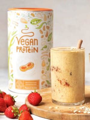 Vegan Protein ERDNUSSBUTTER Pflanzliches Proteinpulver Aus