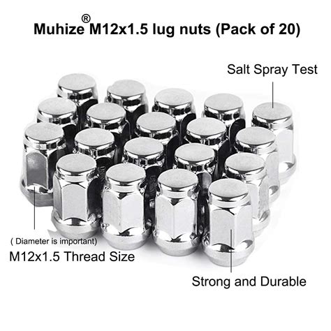 Snapklik Muhize M X Lug Nuts Upgraded Pcs Chrome Trailer