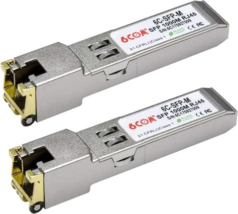 Amazon 4PCS 1000BASE T Gigabit SFP To RJ45 Copper Ethernet Modular